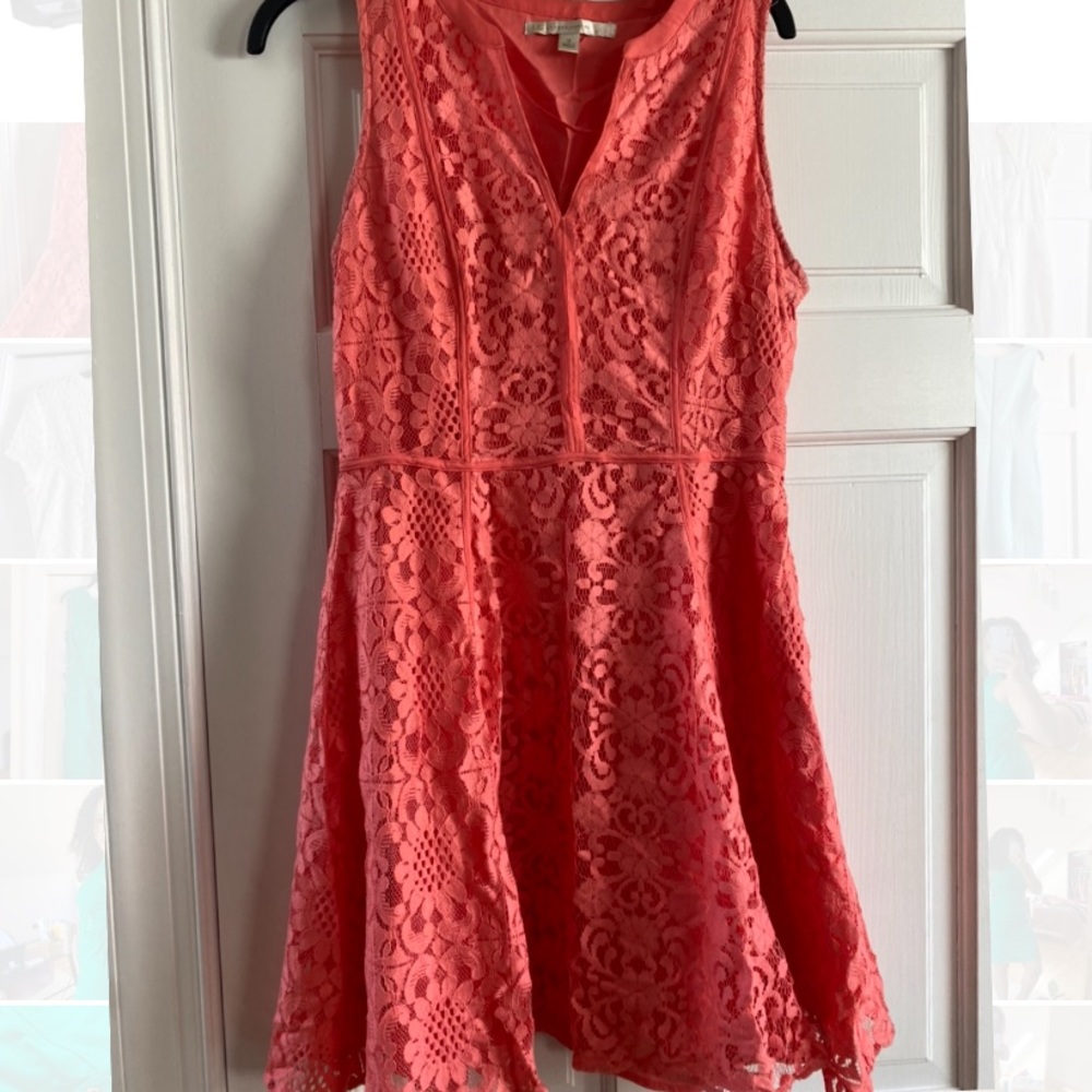 Salmon Lauren Conrad Peplum Dress